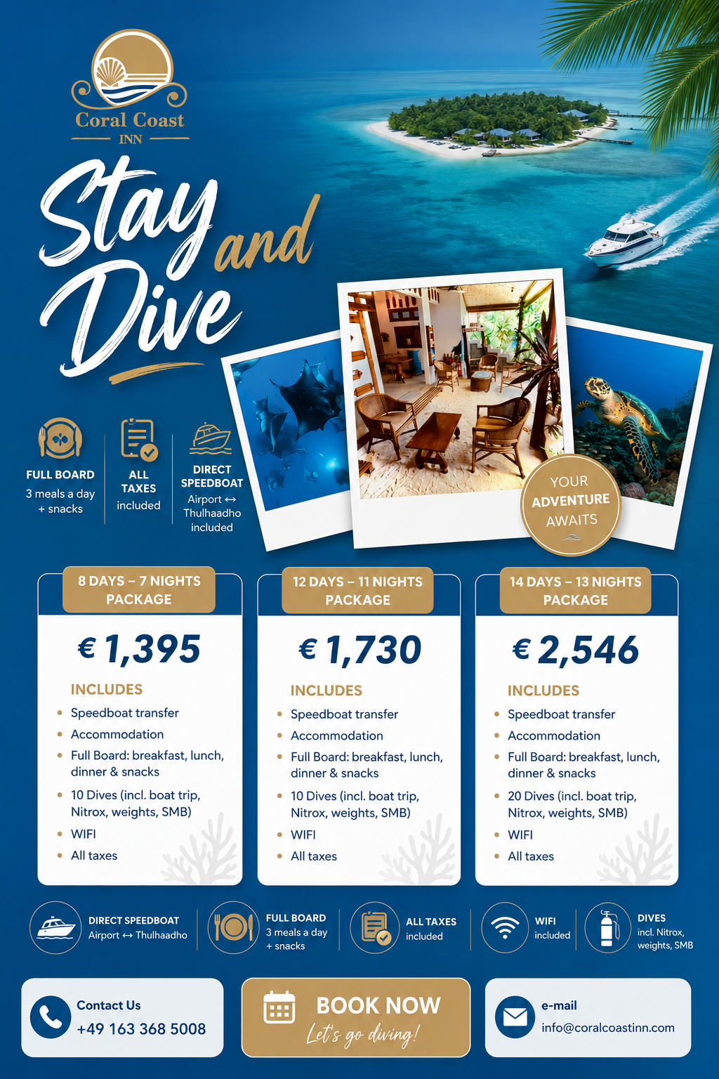 Stay & Dive auf den Malediven – Dein Abenteuer im Coral Coast Inn